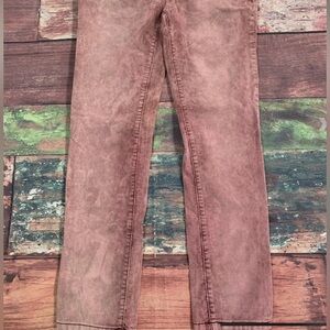 Free People Roller Washed Red Skinny Cord